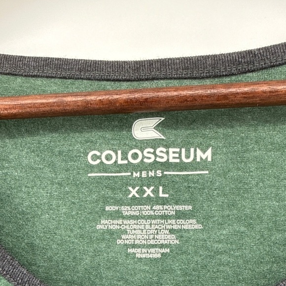 Colosseum Michigan State Spartans Mens XXL Green Grey Colorblock Tank Top MSU - Picture 3 of 4